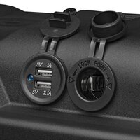 Accudoos met USB en voltmeter 35x18x23 cm