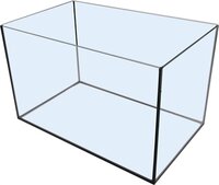 Merkloos Aquarium Met Zwarte Kit 45X28X28 CM