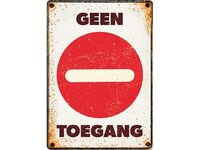 Plenty Gifts Waakbord Blik Geen Toegang 21X15 CM