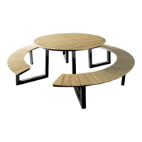 The Outsider Fredo Picknicktafel Rond 242Cm Polywood