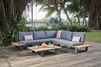 The Outsider Hoekbank Loungeset Jennifer Acaciahout &amp; Aluminium