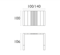 Siesta Vegas Uitschuifbare Bartafel 100/140 Cm Wit