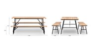 The Outsider Joanne Picknicktafel 180Cm Acacia Inklapbaar