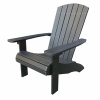 The Outsider Milan Loungestoel Adirondack Polywood Zwart