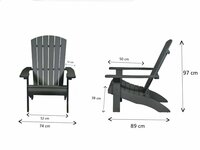 The Outsider Milan Loungestoel Adirondack Polywood Wit