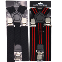 Bretels Heren - 3 Clips -  2 Stuks - Bretels - Bretels Heren Volwassenen Zwart twee stuks