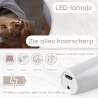 Sansbeaut&eacute;&reg; 2-In-1 Wenkbrauw En Gezichtstrimmer | White Edition