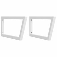 Wandbeugels voor wasbak 2 st trapezium staal wit