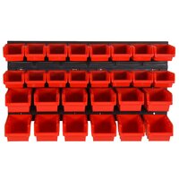 30-delige Sorteersysteemset 77x39 cm polypropeen rood en zwart