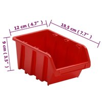 30-delige Sorteersysteemset 77x39 cm polypropeen rood en zwart