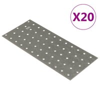 Platen geperforeerd 20 st 2 mm 240x100 mm gegalvaniseerd staal