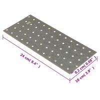 Platen geperforeerd 20 st 2 mm 240x100 mm gegalvaniseerd staal