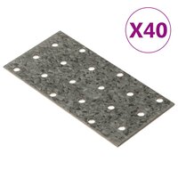 Platen geperforeerd 40 st 2 mm 120x60 mm gegalvaniseerd staal