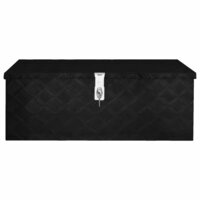 Opbergbox 80x39x30 cm aluminium zwart