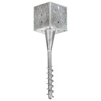Grondpinnen 6 st 14x14x58 cm gegalvaniseerd staal zilverkleurig