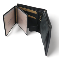 Portemonnee Met Ketting - Xl Biker Wallet - Wallet Chain - Extra Uitgebreid - Grote Portemonnee - Rund Leer - Rfid Skimm Protected - Leder