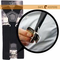 Bretels Heren - 3 Clips Bretels - 3 Stuks - Y Model Zwart;Zwart en Licht Bruin