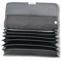 Portemonnee - Compact - Portefeuille - Leer - Zwart