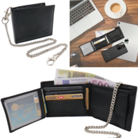 Portemonnee Heren - Compact - Portefeuille Ketting - Chain Wallet Licht bruin