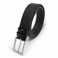 Riem Casual - Riem Heren - Riem Dames - 3 Cm Riem - Leren Riem - Smalle Riem - Leer 105 Zwart
