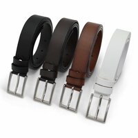 Riem Casual - Riem Heren - Riem Dames - 3 Cm Riem - Leren Riem - Smalle Riem - Leer 105 Donker bruin