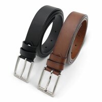Riem Casual - Riem Heren - Riem Dames - 3 Cm Riem - Leren Riem - Smalle Riem - Leer 105 Donker bruin