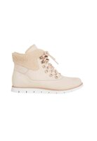 Women&#039;s Winter Boots Suede - With Shearing Details Beige 38