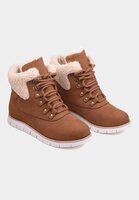 Women&#039;s Winter Boots Suede - With Shearing Details Beige 40
