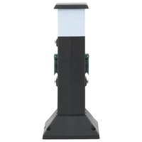 Tuinstopcontact met lamp en grondpin 2-wegs 16x16x39,5 cm