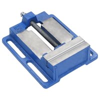 Bankschroef voor kolomboormachine 121 mm gietijzer blauw