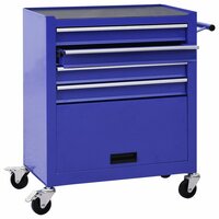 Gereedschapswagen met 4 lades staal blauw
