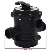 Multipoortventiel voor zandfilter 6-weg 1,5&amp;quot; ABS