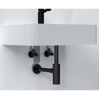 Hoeksifon met rozet MS 10 mm Q zwart