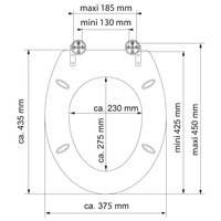 Toiletbril met soft-close ASIA MDF hoogglans