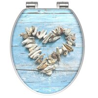 Toiletbril met soft-close SHELL HEART MDF hoogglans