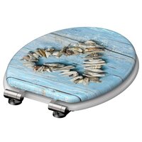 Toiletbril met soft-close SHELL HEART MDF hoogglans