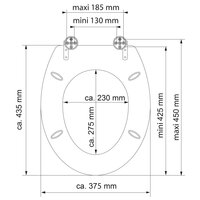 Toiletbril met soft-close OASIS MDF hoogglans