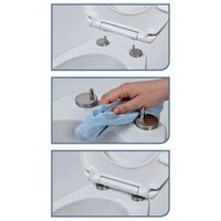 Toiletbril met soft-close WOOD HEART duroplast met print