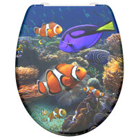 Toiletbril met soft-close SEA LIFE duroplast met print