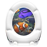 Toiletbril met soft-close SEA LIFE duroplast met print
