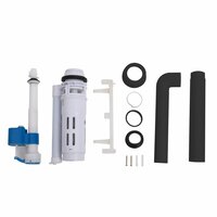 Toiletstortbak met watertoevoer onderin 3/6 L zwart