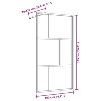 Inloopdouchewand transparant 100x195 cm ESG-glas rood