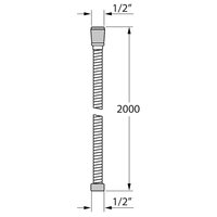 Doucheslang Ultrahose 200 cm chroomkleurig