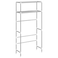 Wasmachinerek 2-laags 69x28x143 cm ijzer grijs