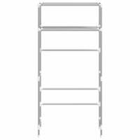 Wasmachinerek 2-laags 69x28x143 cm ijzer grijs