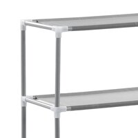 Wasmachinerek 2-laags 69x28x143 cm ijzer grijs