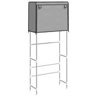 Opbergrek voor boven wasmachine 2-laags 71x29,5x170,5 cm grijs