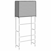 Opbergrek voor boven wasmachine 2-laags 71x29,5x170,5 cm grijs