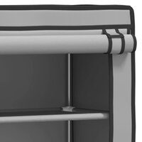 Opbergrek voor boven wasmachine 2-laags 71x29,5x170,5 cm grijs
