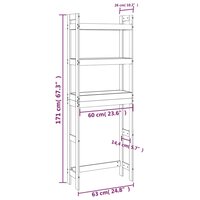 Toiletrek 63x26x171 cm massief grenenhout honingbruin